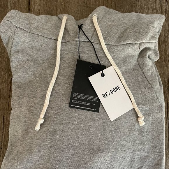 NWT  Size XL RE/DONE 60s Raglan Hoodie Heather Grey - Picture 4 of 7